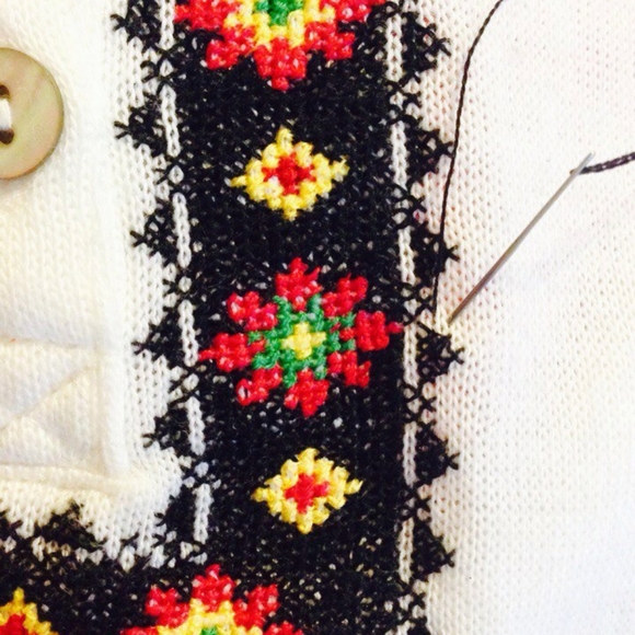 DIY Cross stitch embroidered blouse - Picture 4 of 7